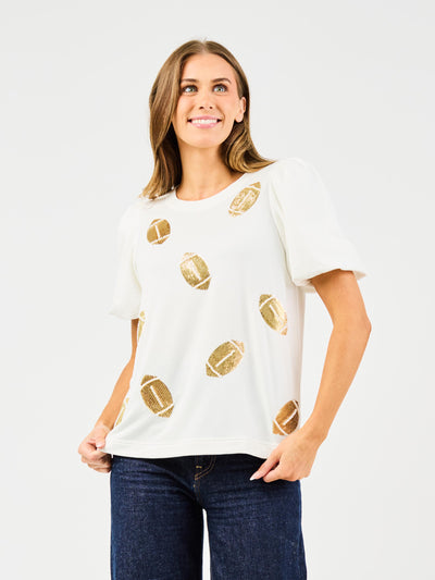 Tina Top | Sequin Footballs