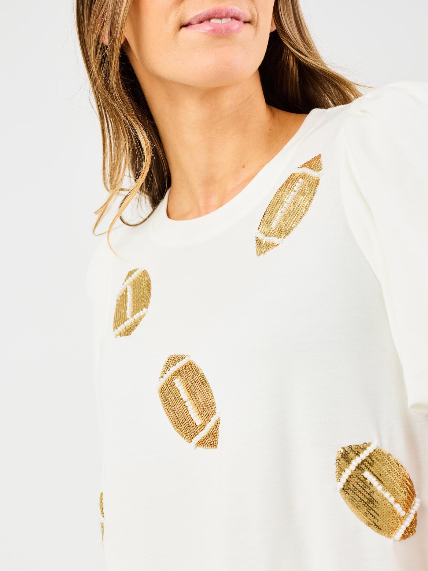 Tina Top | Sequin Footballs