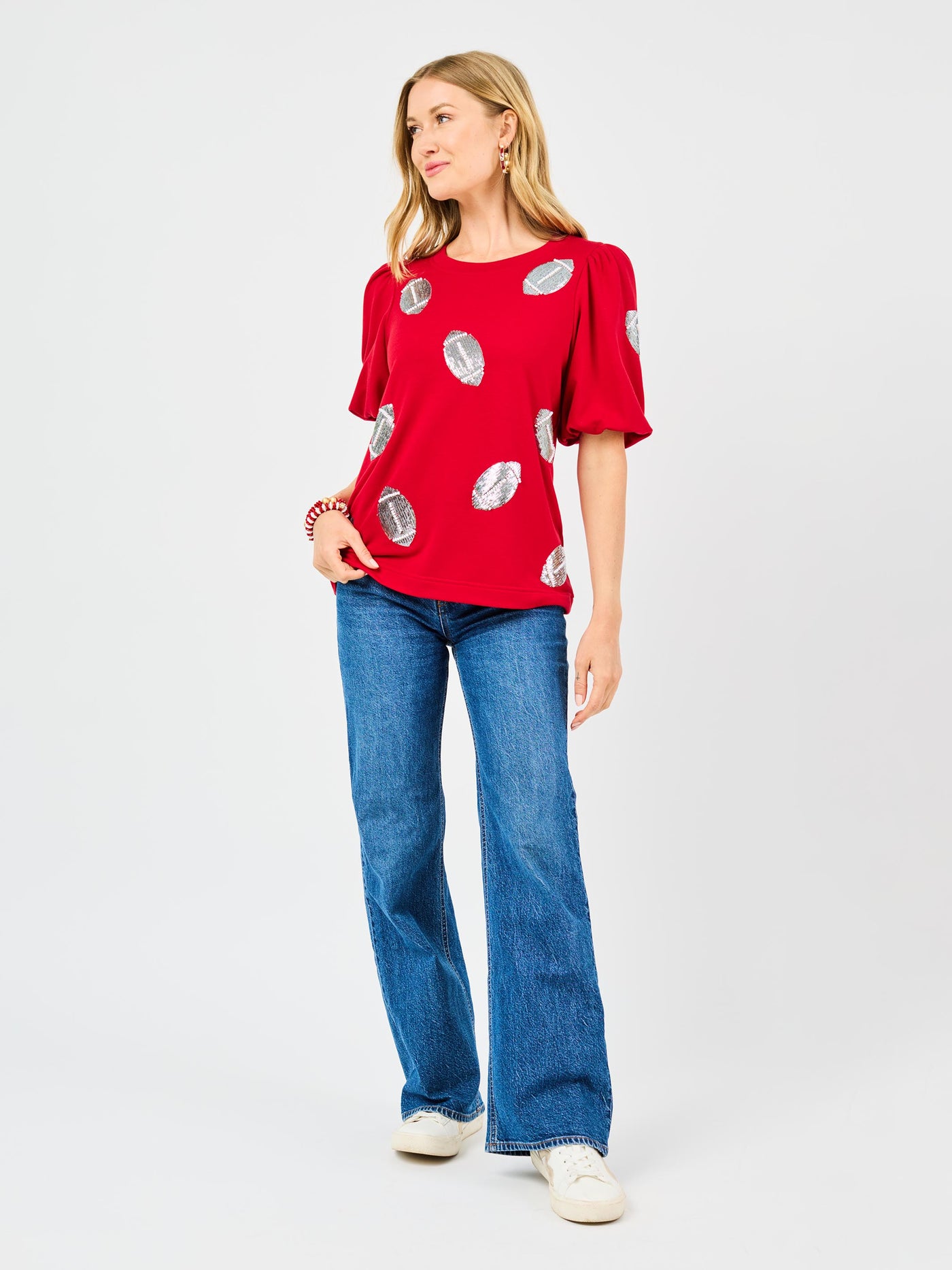 Tina Top | Footballs Crimson + White