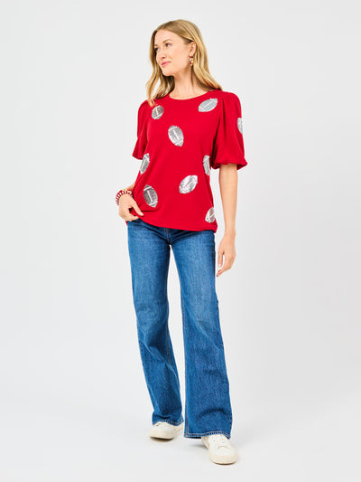 Tina Top | Footballs Crimson + White