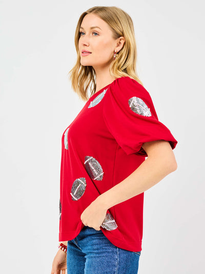 Tina Top | Footballs Crimson + White