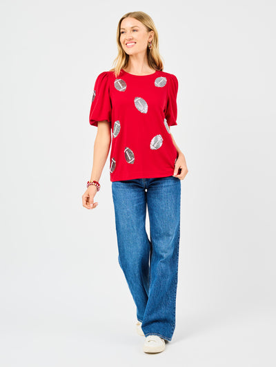 Tina Top | Footballs Crimson + White
