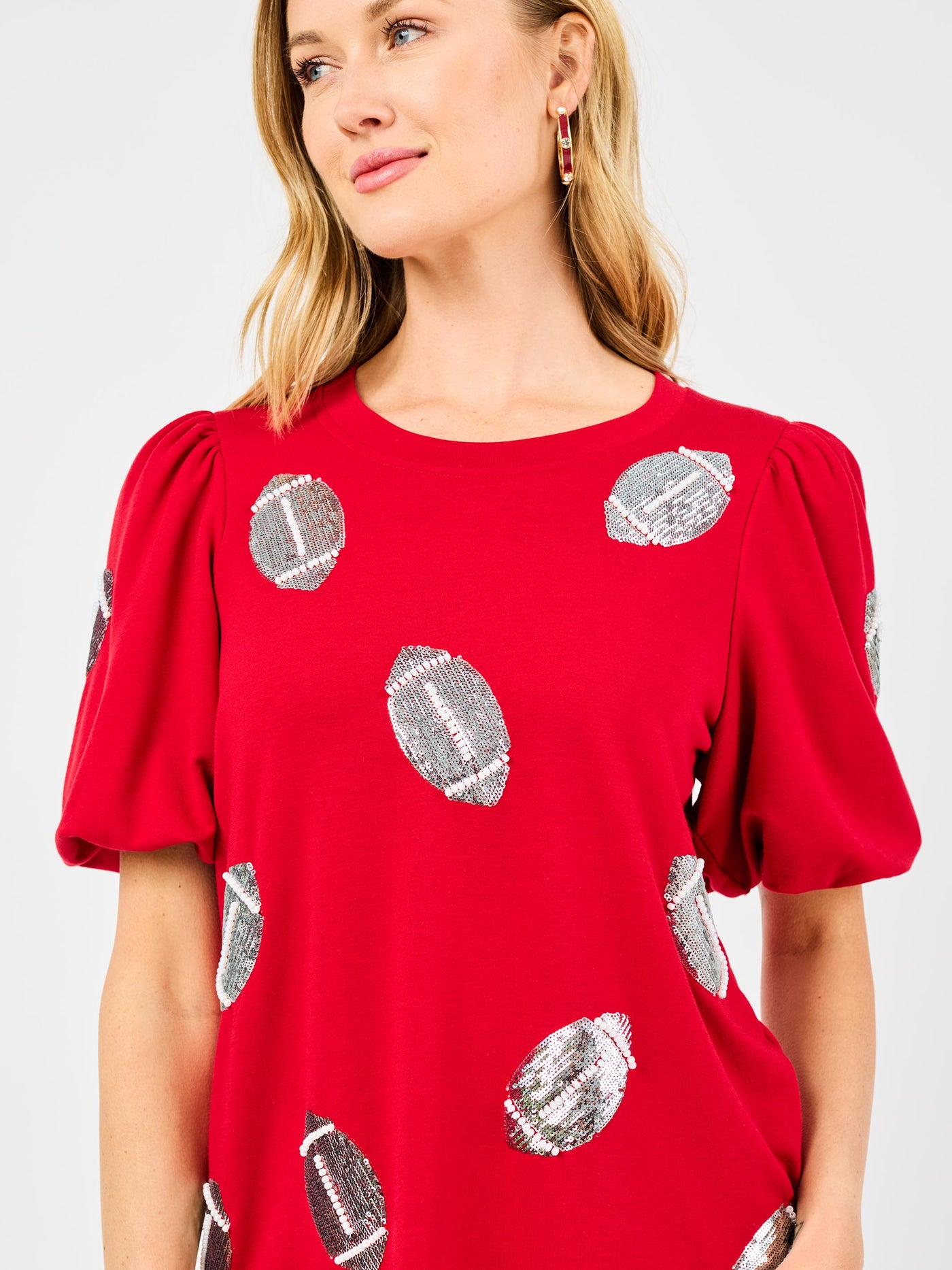 Tina Top | Footballs Crimson + White