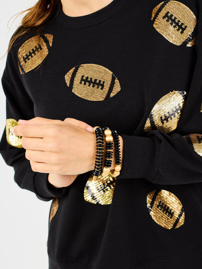 Sarah Sweatshirt | Black + Gold