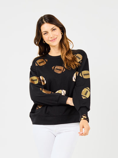 Sarah Sweatshirt | Black + Gold
