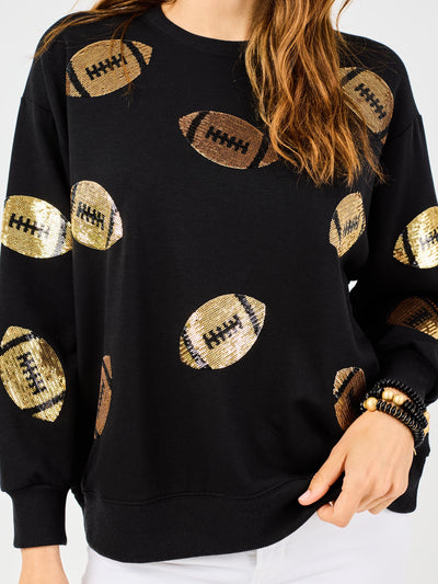 Sarah Sweatshirt | Black + Gold