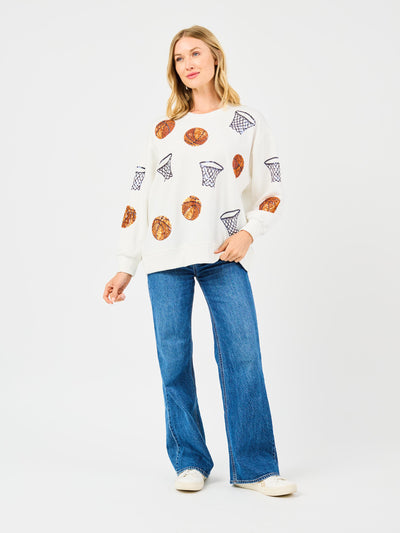 Sarah Sweatshirt | Sequin Basketballs