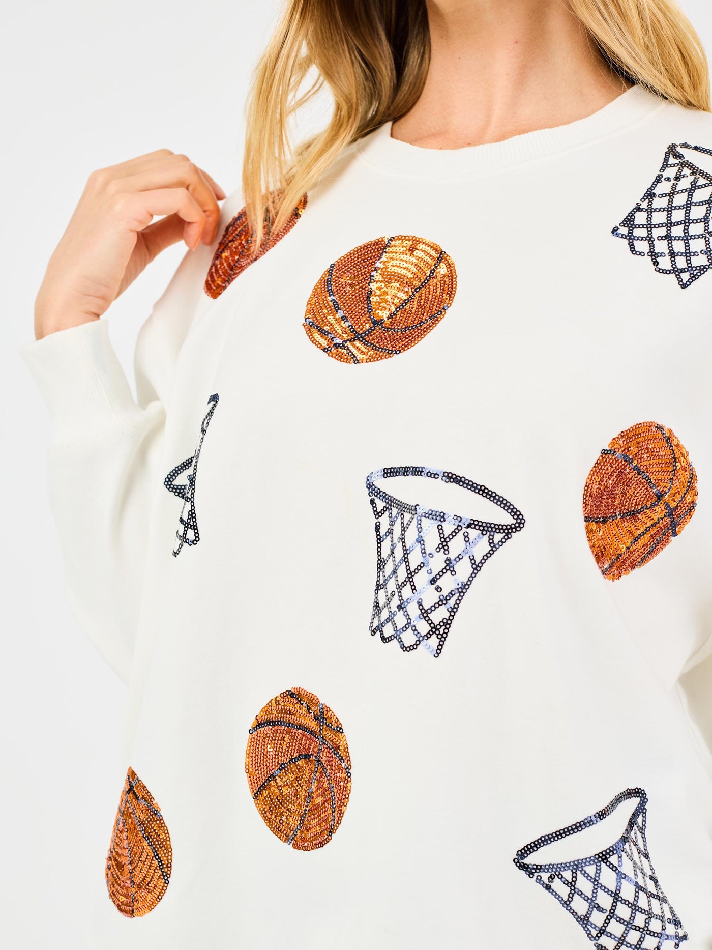 Sarah Sweatshirt | Sequin Basketballs