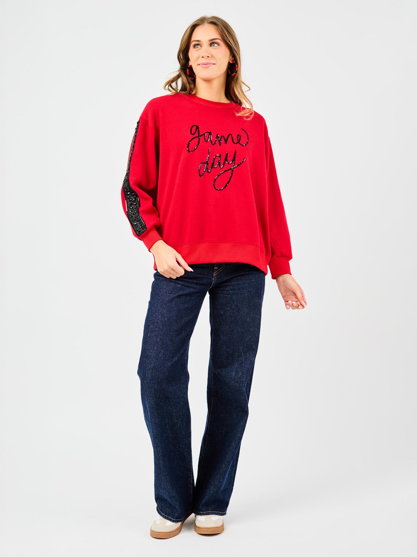 Sarah Sweatshirt | Gameday Red + Black
