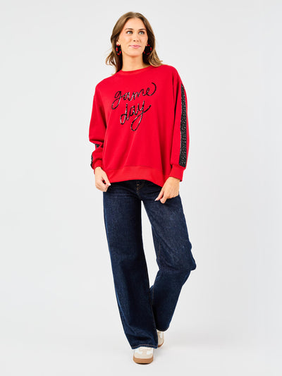 Sarah Sweatshirt | Gameday Red + Black