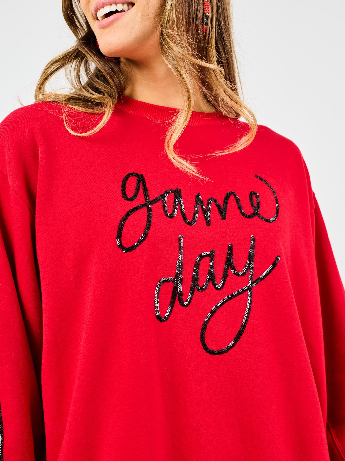Sarah Sweatshirt | Gameday Red + Black