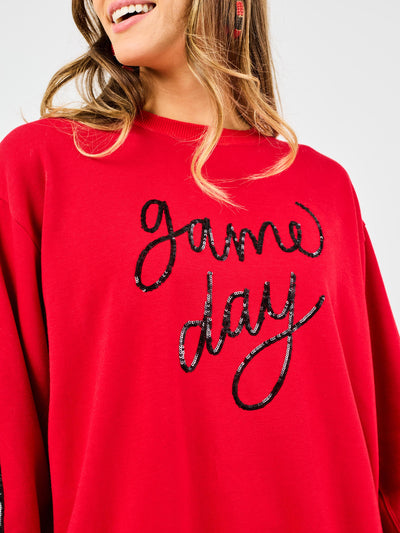Sarah Sweatshirt | Gameday Red + Black