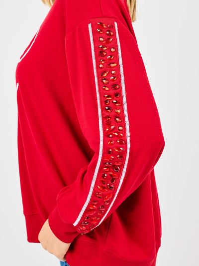 Sarah Sweatshirt | Gameday Crimson + White