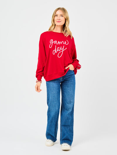 Sarah Sweatshirt | Gameday Crimson + White