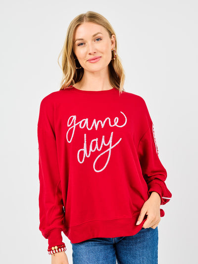 Sarah Sweatshirt | Gameday Crimson + White
