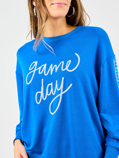 Sarah Sweatshirt | Gameday Blue + White