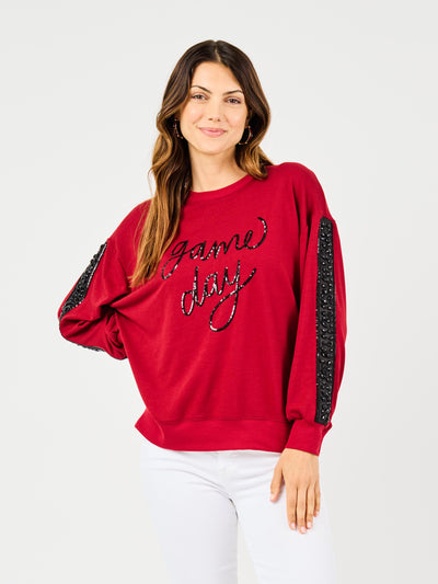Sarah Sweatshirt | Gameday Garnet + Black