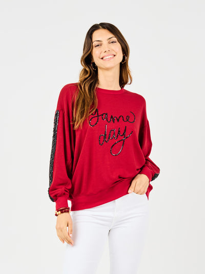Sarah Sweatshirt | Gameday Garnet + Black