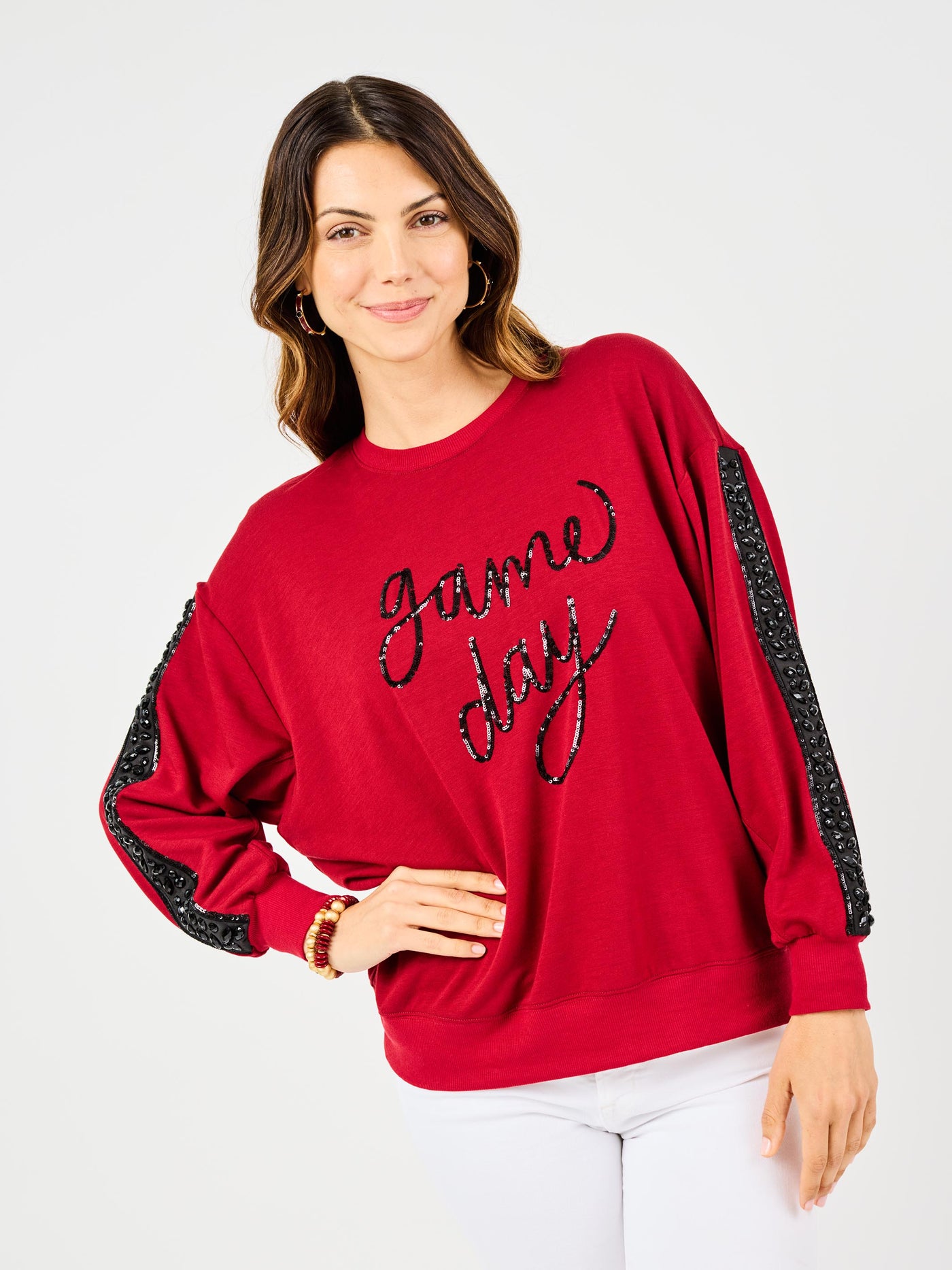 Sarah Sweatshirt | Gameday Garnet + Black