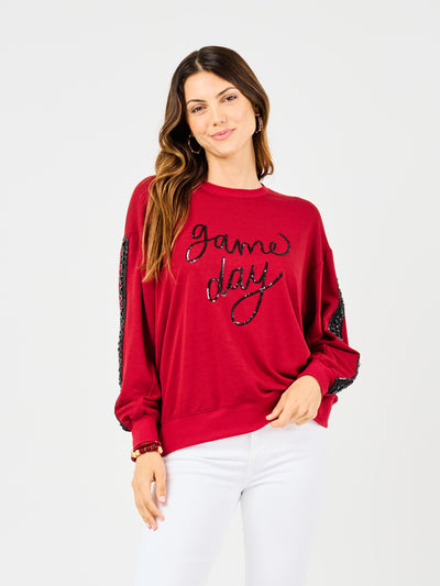 Sarah Sweatshirt | Gameday Garnet + Black