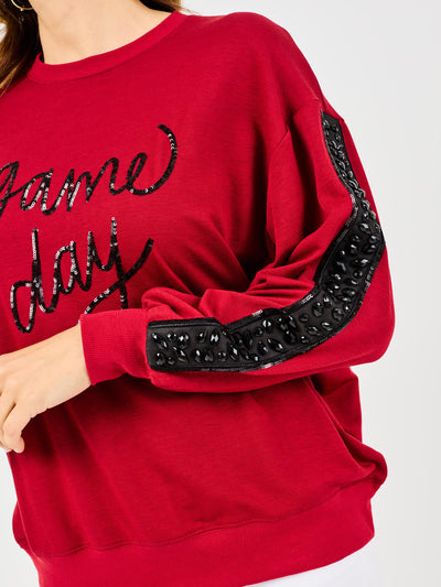 Sarah Sweatshirt | Gameday Garnet + Black