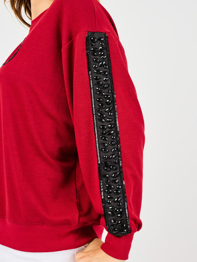 Sarah Sweatshirt | Gameday Garnet + Black