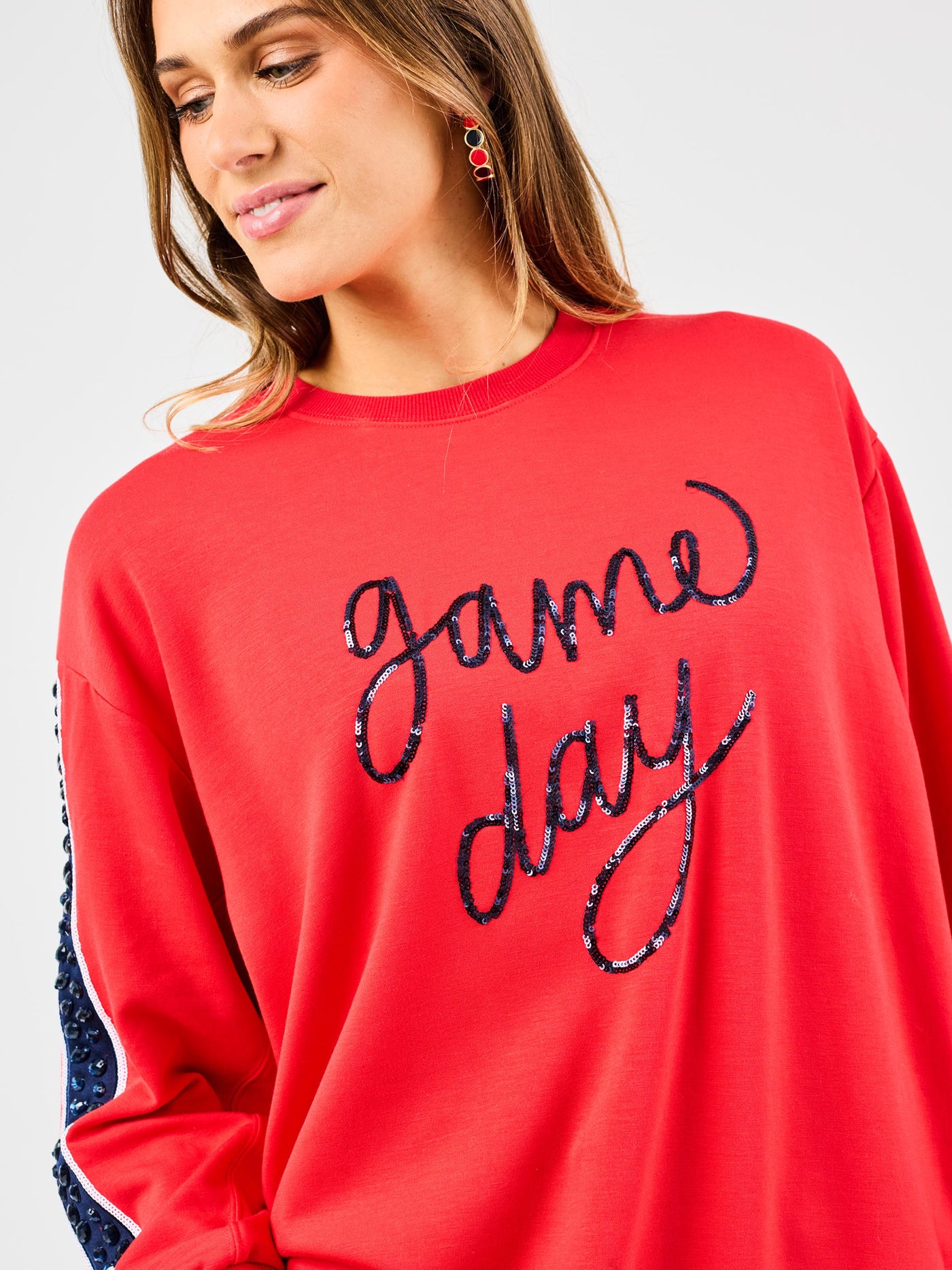 Sarah Sweatshirt | Gameday Red + Blue