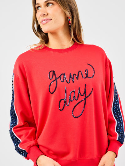 Sarah Sweatshirt | Gameday Red + Blue
