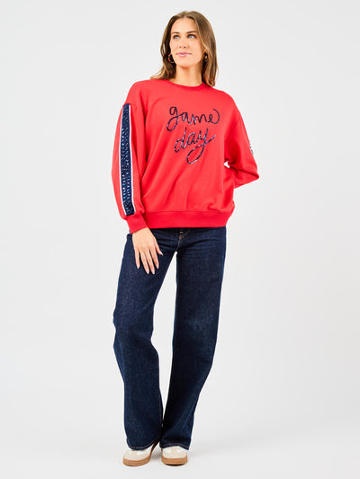 Sarah Sweatshirt | Gameday Red + Blue