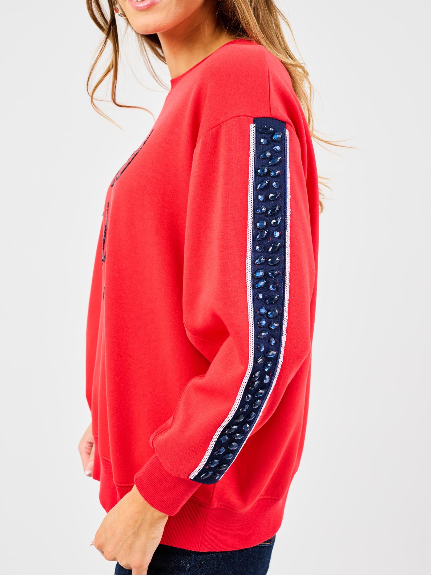 Sarah Sweatshirt | Gameday Red + Blue