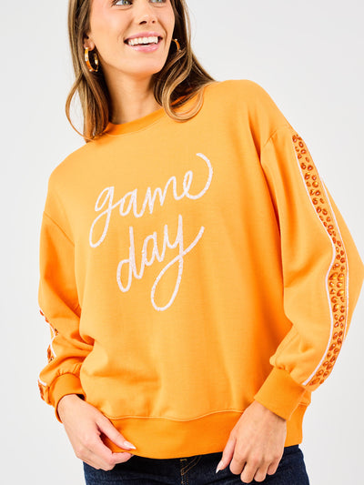 Sarah Sweatshirt | Gameday Orange + White