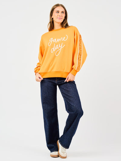Sarah Sweatshirt | Gameday Orange + White