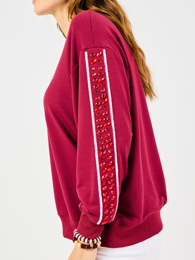 Sarah Sweatshirt | Gameday Maroon + White