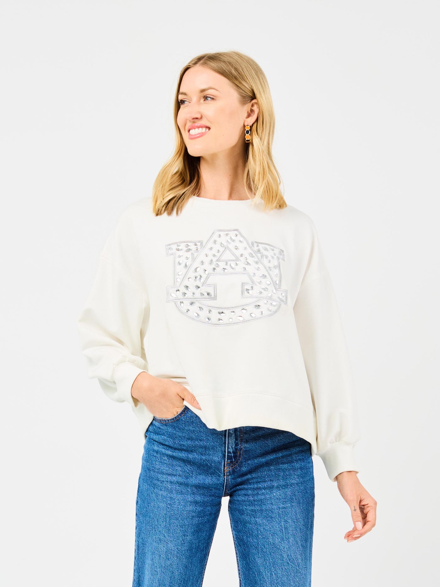 Millie Sweatshirt | Auburn Rhinestones