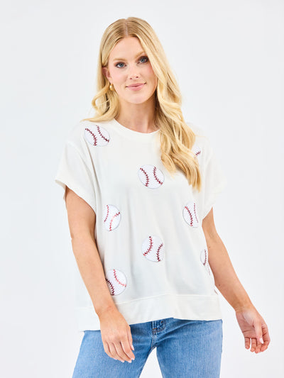 Emily Top | Sequin Baseball