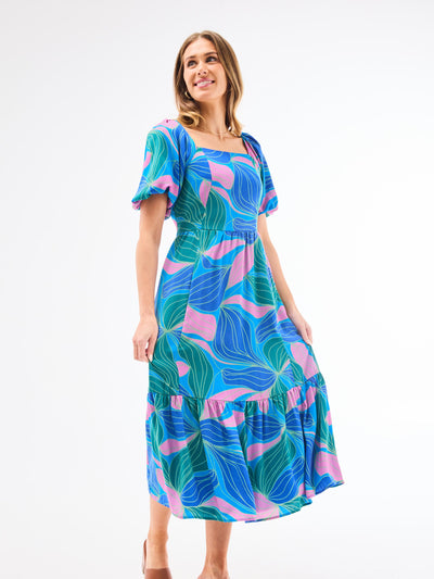 Alexi Dress | Glow Over Blue