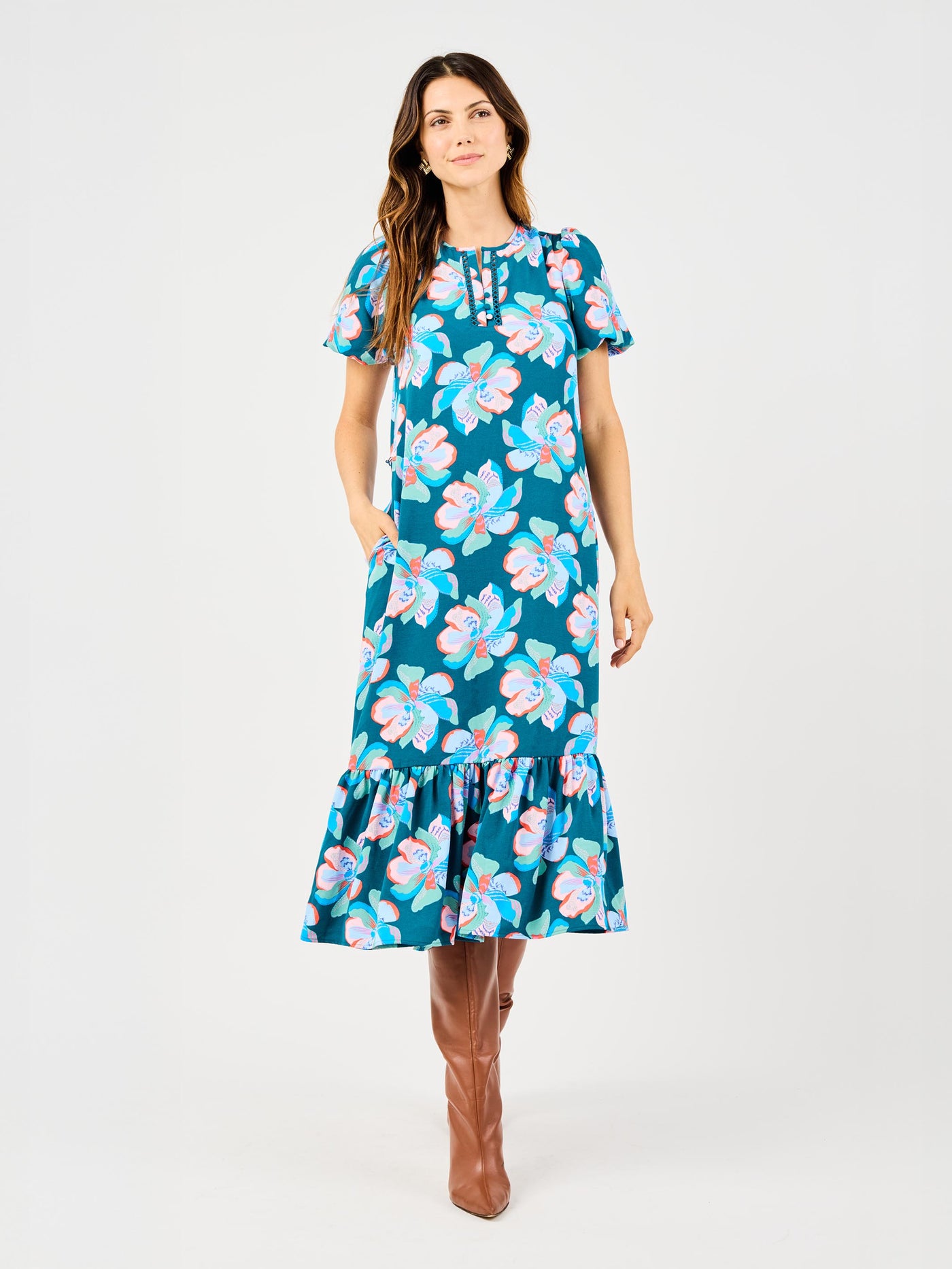 Camila Dress | Center Stage Green
