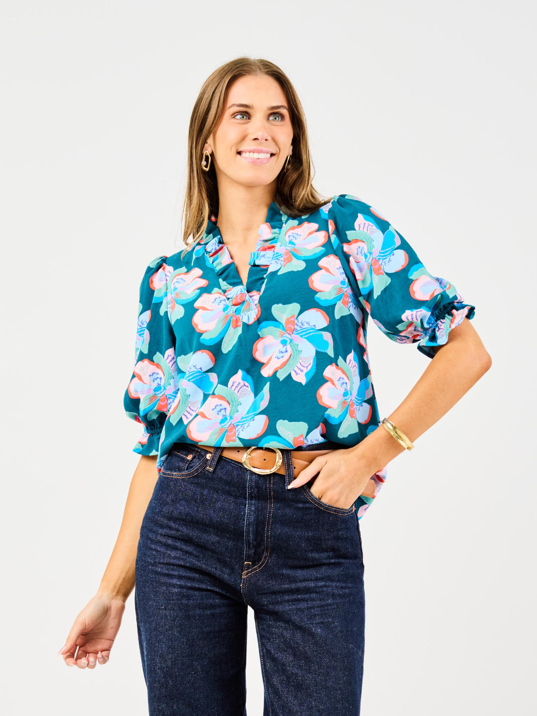 トップス AND MARY Mew fill tops トップス AND MARY Mew fill tops Buy Rose Pink Lettuce Hem