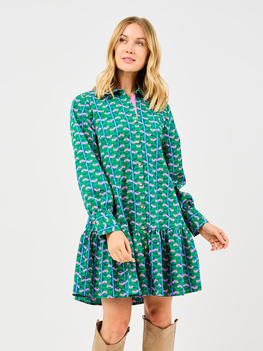 Fiona Dress | Honey Vines Green | S | Trendy Dresses for Women