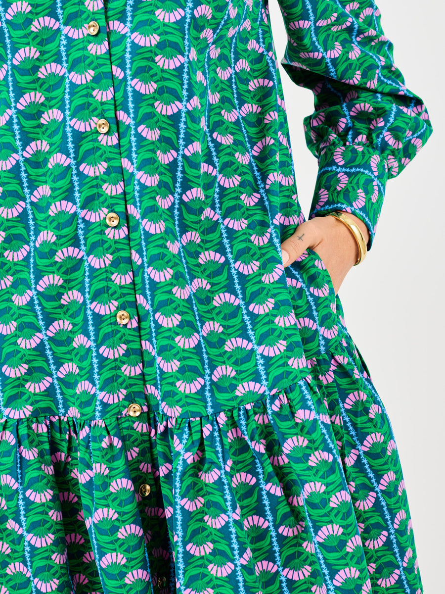 Fiona Dress | Honey Vines Green | S | Trendy Dresses for Women