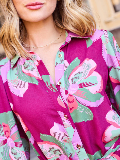 Ava Dress | Center Stage Plum