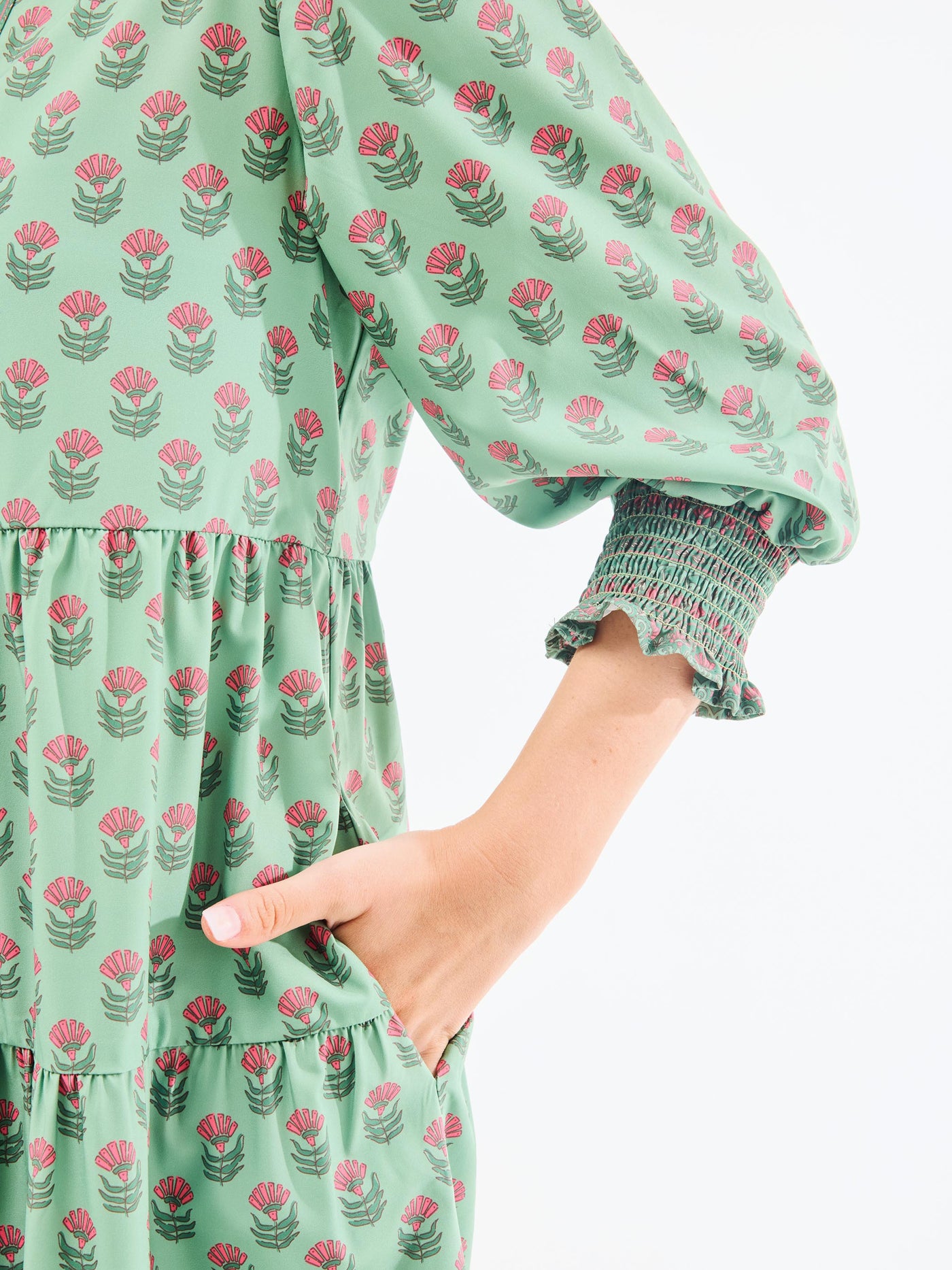 Eleanor Dress | Floral Foulard Vineyard