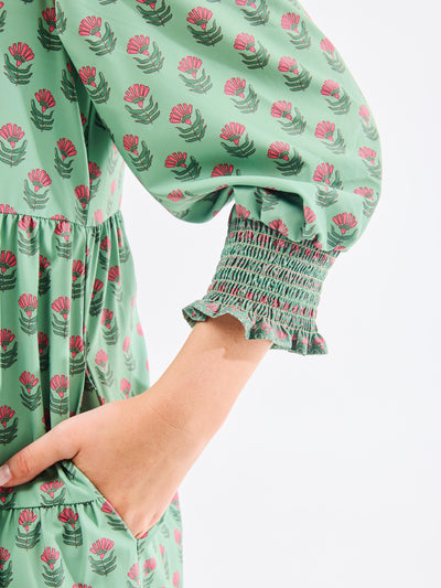 Eleanor Dress | Floral Foulard Vineyard