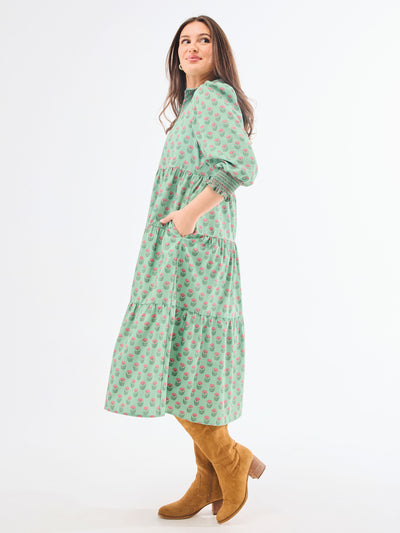 Eleanor Dress | Floral Foulard Vineyard