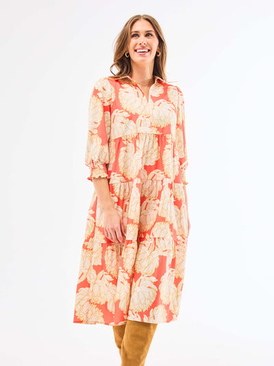 Eleanor Dress | Fall Floral Fire