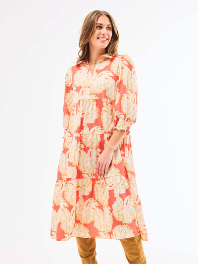 Eleanor Dress | Fall Floral Fire