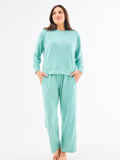 Sophie Wide Leg Pants Set | Lagoon