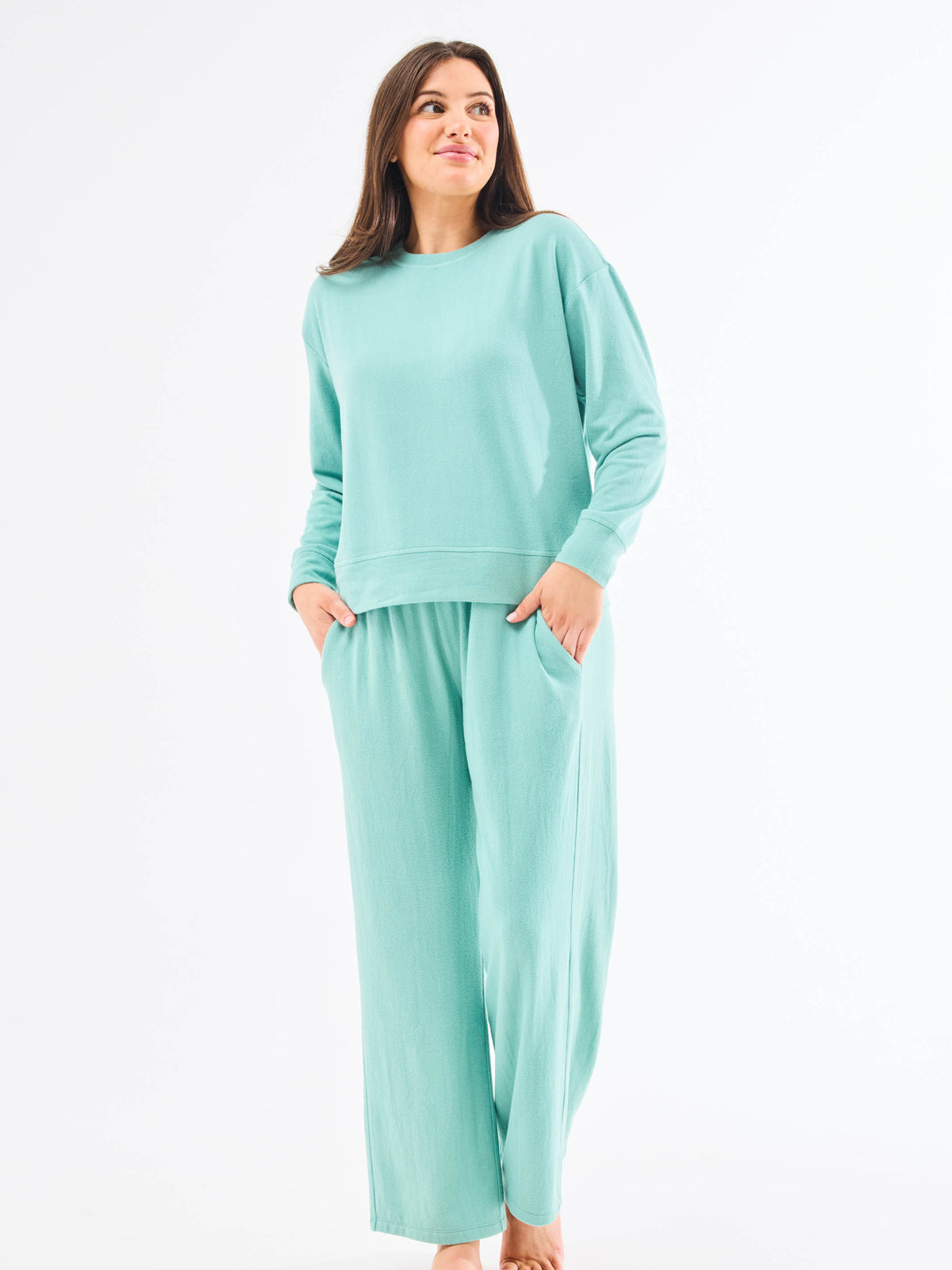 Sophie Wide Leg Pants Set | Lagoon