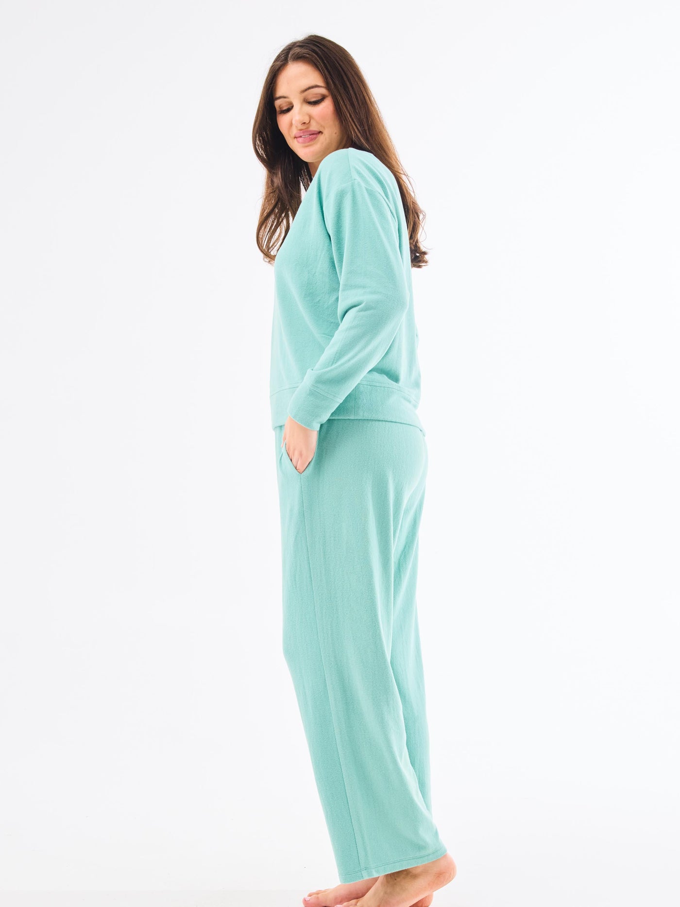 Sophie Wide Leg Pants Set | Lagoon