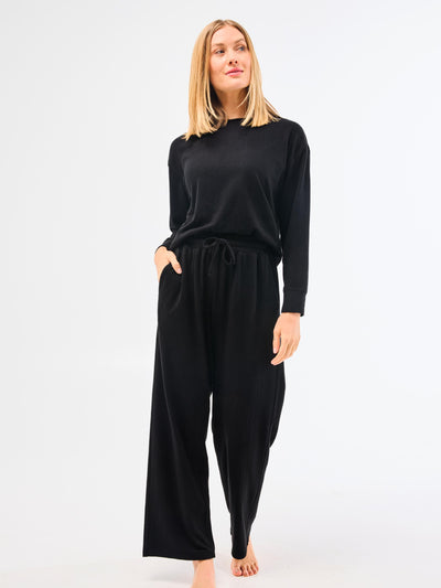 Sophie Wide Leg Pants Set | Black